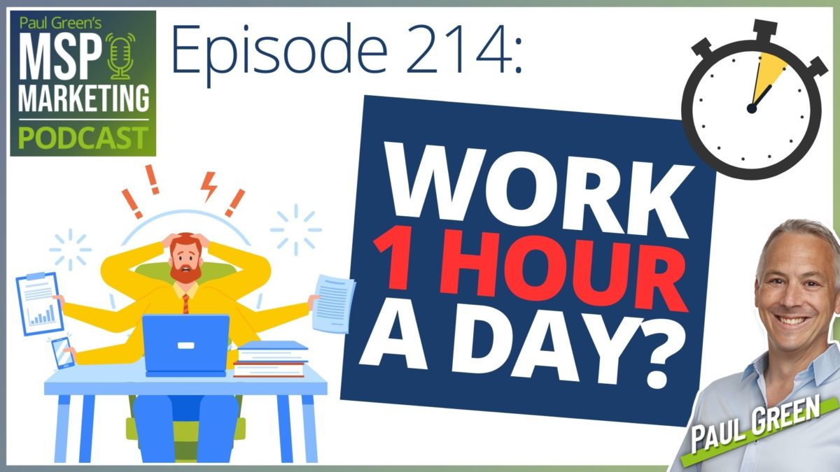 Episode 214: What if you could only work 1 hour a day?