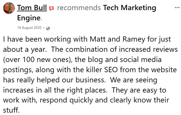 Tech Marketing Engine review