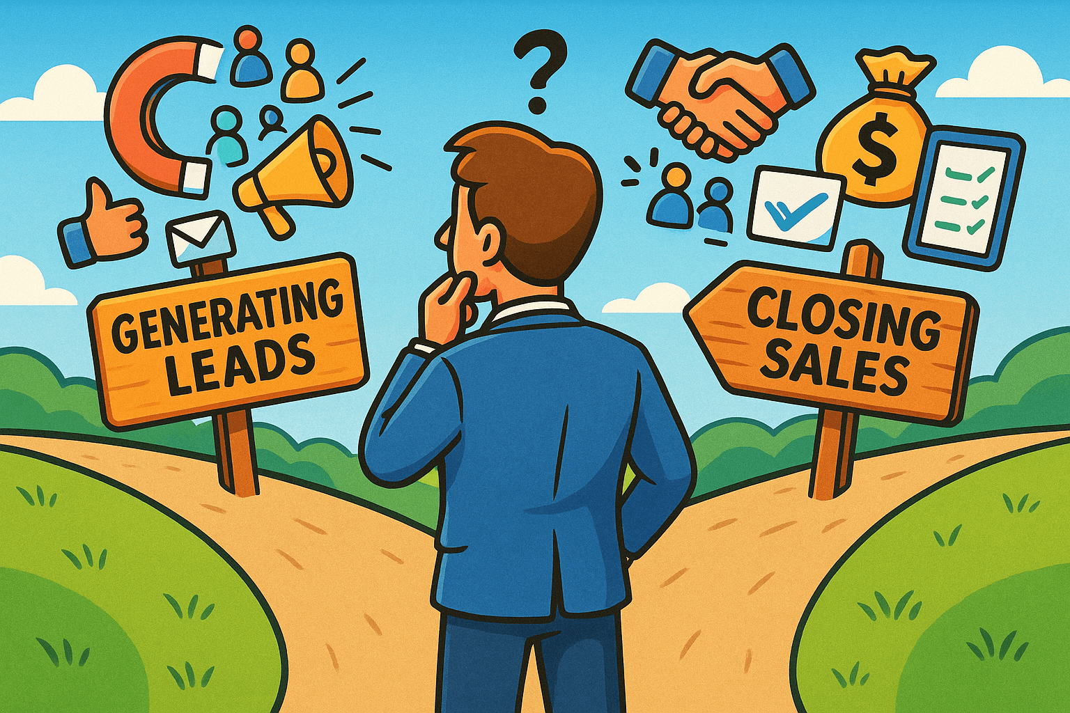 Generating leads closing sales