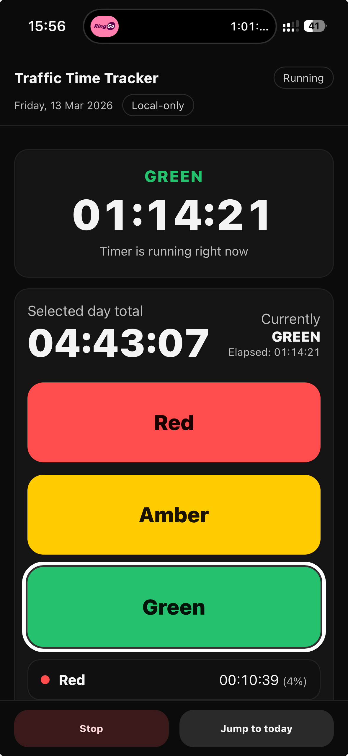 My vibe-coded time tracker app