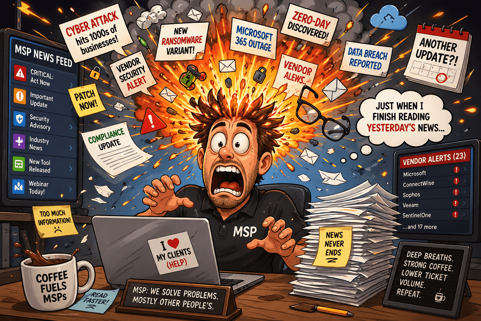 Is keeping up with MSP news making your head (literally) explode?
