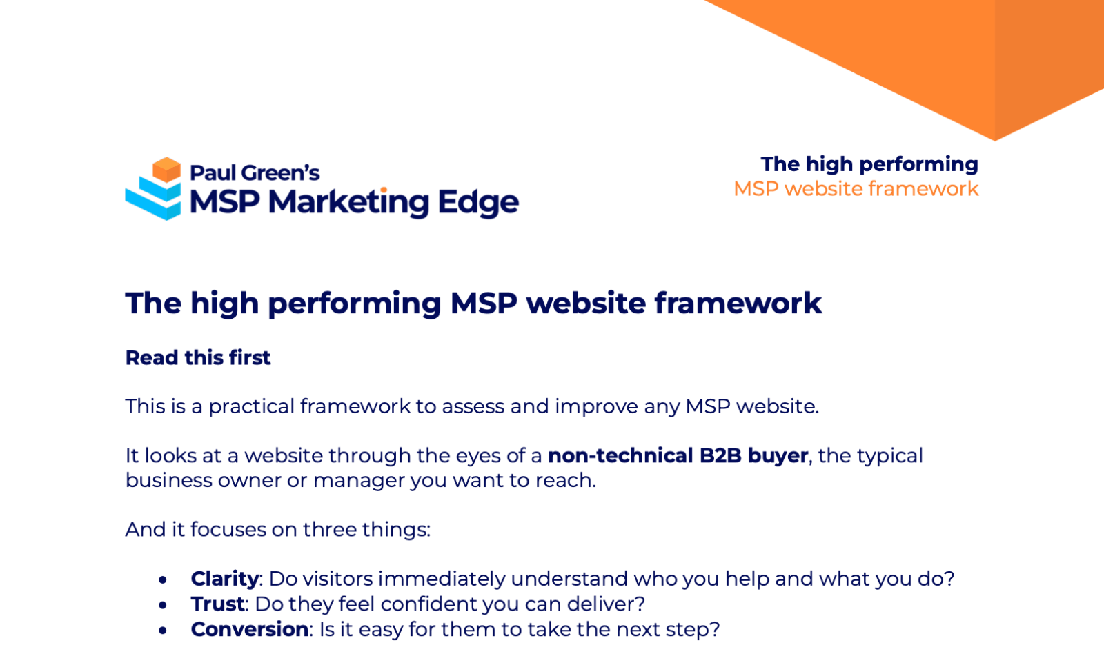 The 10 essential blocks of a high performing MSP homepage