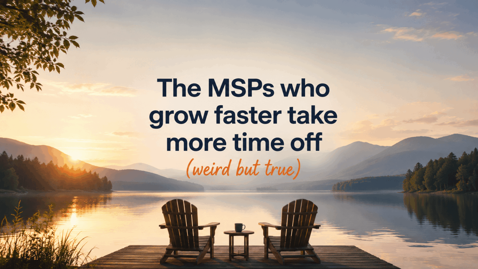 MSPs: Please. Take. A. Week. Off. And your business will grow faster (pinky promise)